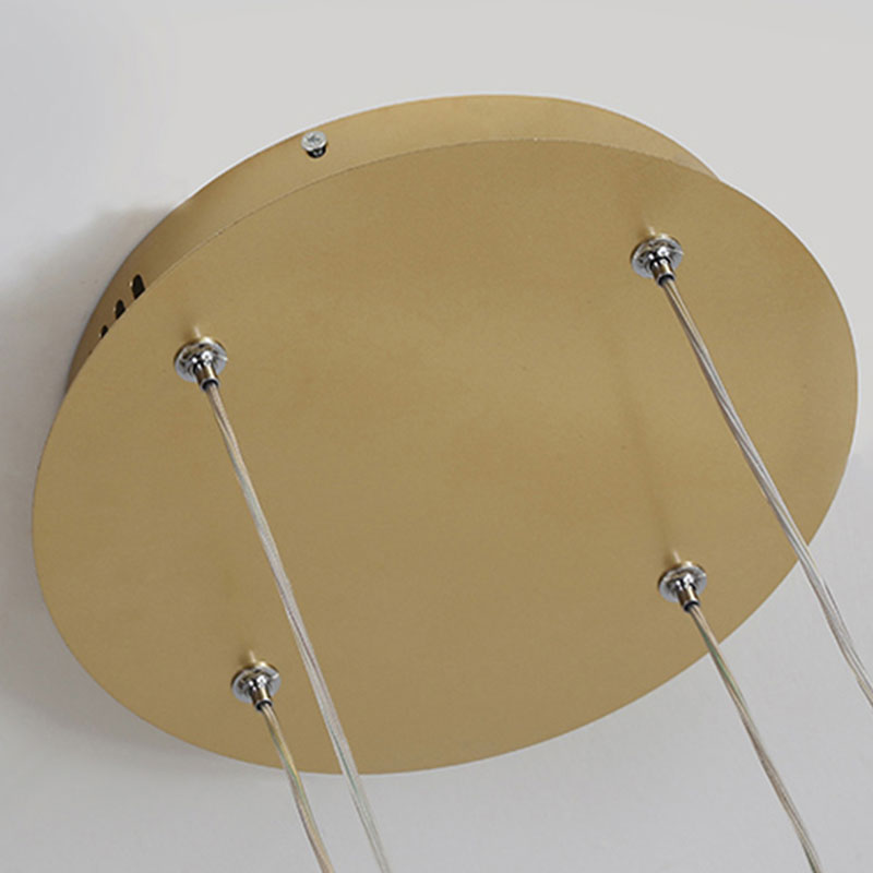 LunaGlow – Lustre circulaire en métal élégant