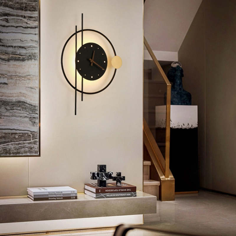 Chronos – Applique Murale Design avec Horloge Intégrée et Éclairage LED