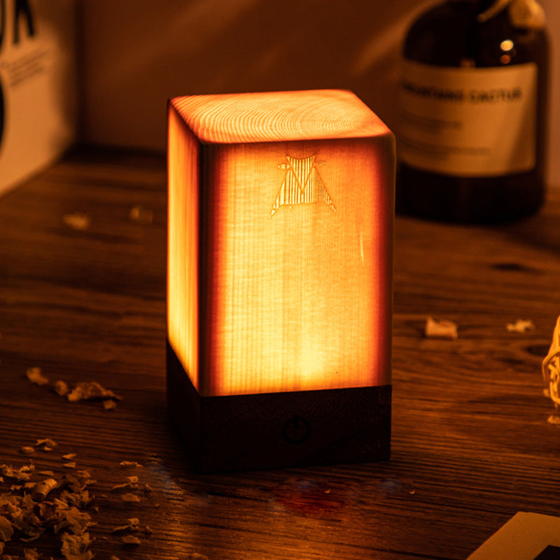 GloedHout - Lampe de Table avec Batterie Intégrée et Contrôle Tactile LED pour Chambre et Bureau