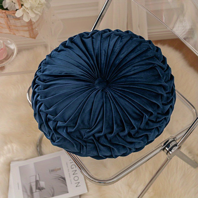 CitrouVelours | Coussin Rond en Velours Doux pour Salon et Bureau