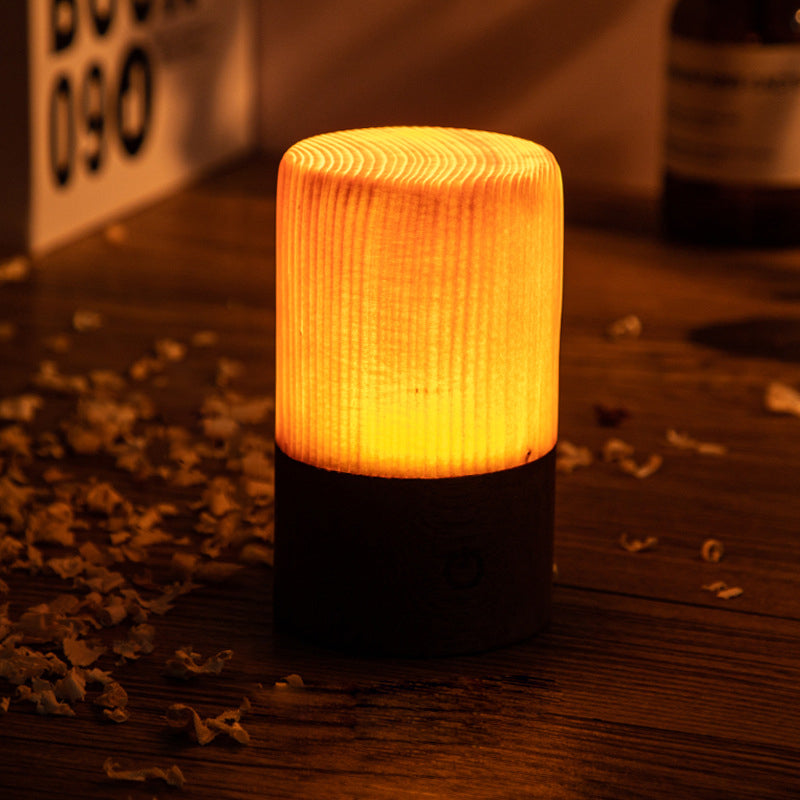 GloedHout - Lampe de Table avec Batterie Intégrée et Contrôle Tactile LED pour Chambre et Bureau