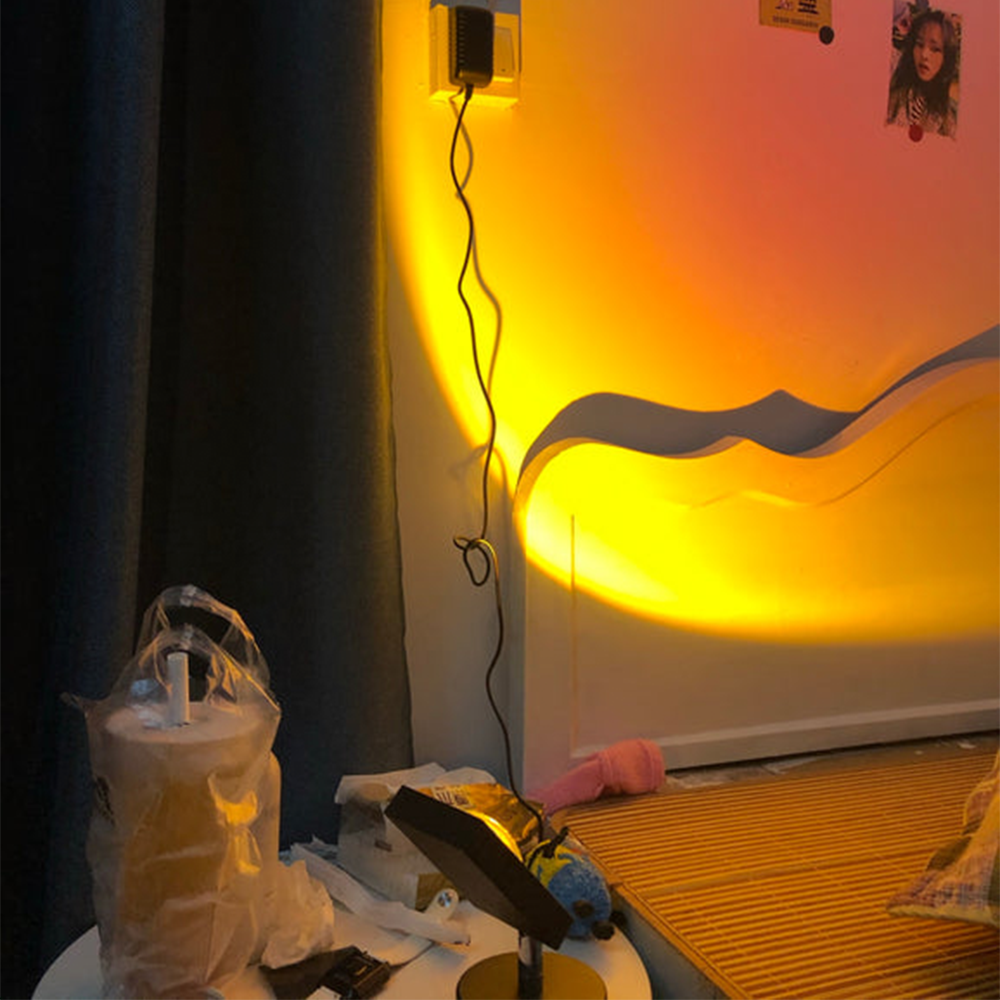 GlowBright - Lampe de Table Rétro Coucher de Soleil