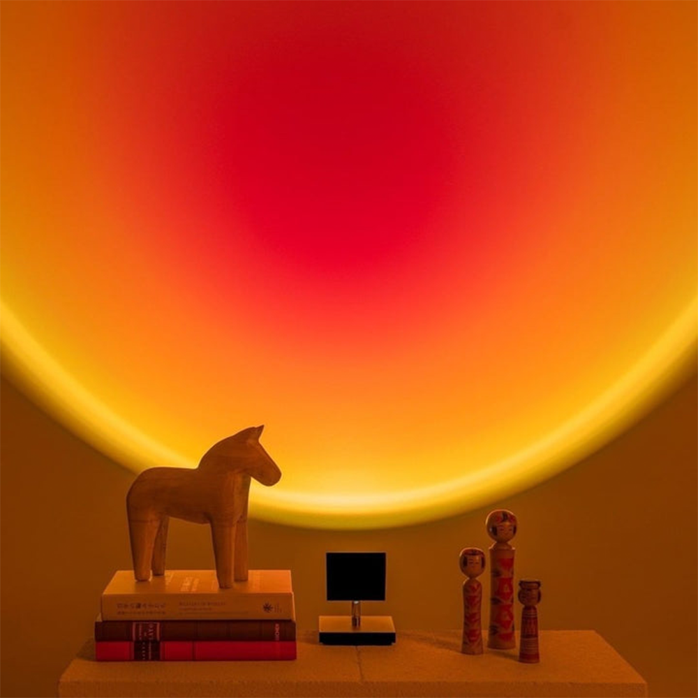 GlowBright - Lampe de Table Rétro Coucher de Soleil