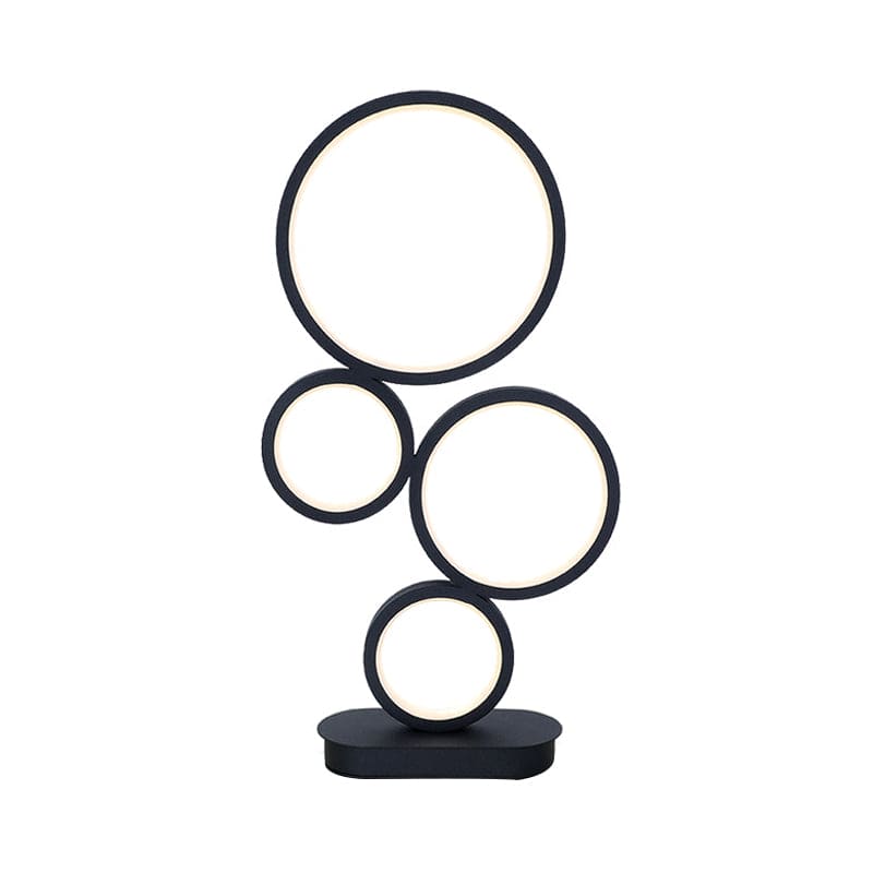 NinaLight - Lampe de Table Empilée Simple avec Socle Circulaire