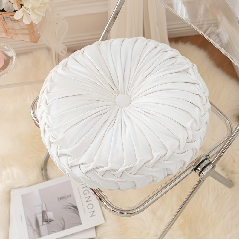 CitrouVelours | Coussin Rond en Velours Doux pour Salon et Bureau