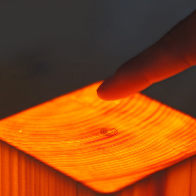 GloedHout - Lampe de Table avec Batterie Intégrée et Contrôle Tactile LED pour Chambre et Bureau