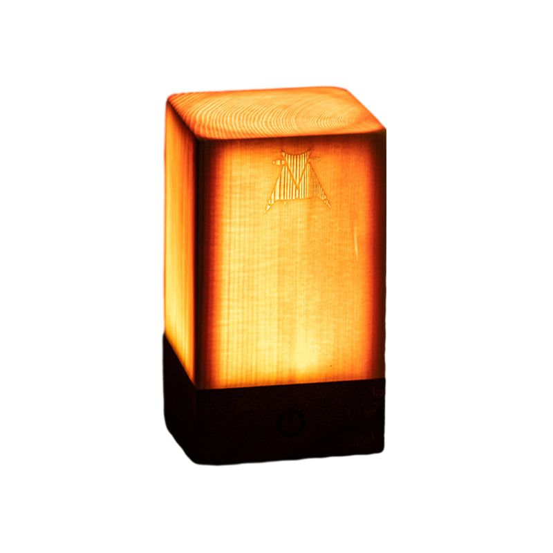 GloedHout - Lampe de Table avec Batterie Intégrée et Contrôle Tactile LED pour Chambre et Bureau
