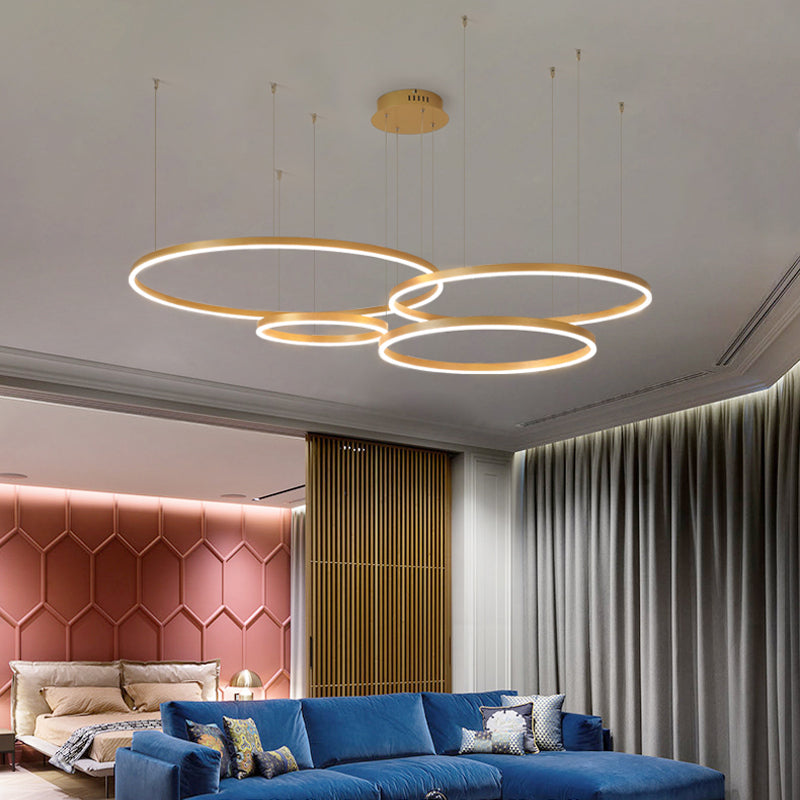 LunaGlow – Lustre circulaire en métal élégant