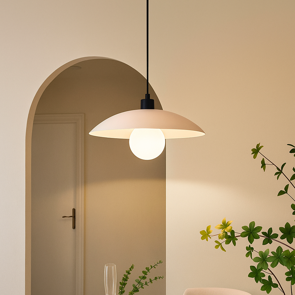 VELLUNO | Suspension en Verre Minimaliste – Blanc – Douce Lumière – 3 Formats – Douille E27