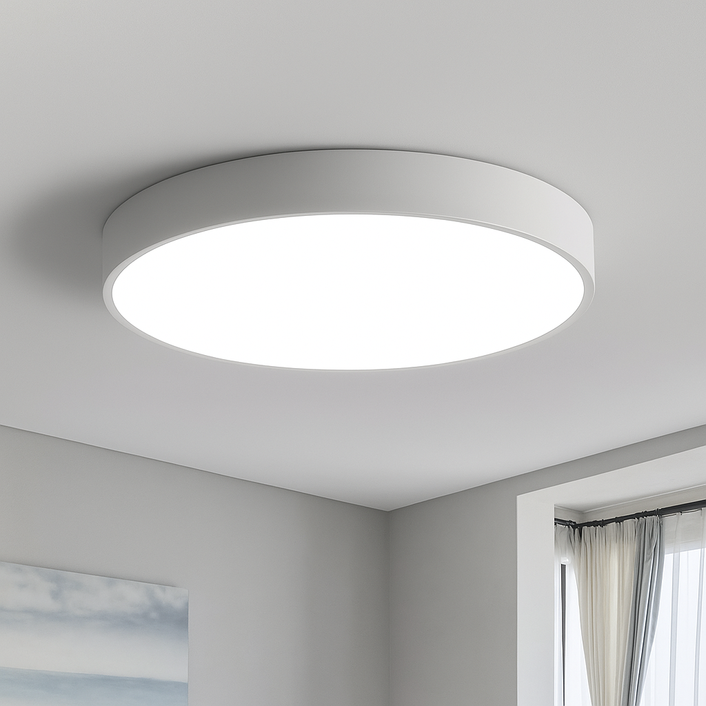 LumièreSvelte – Plafonnier LED Scandinave | Design Mince et Élégant | Noir, Blanc ou Or