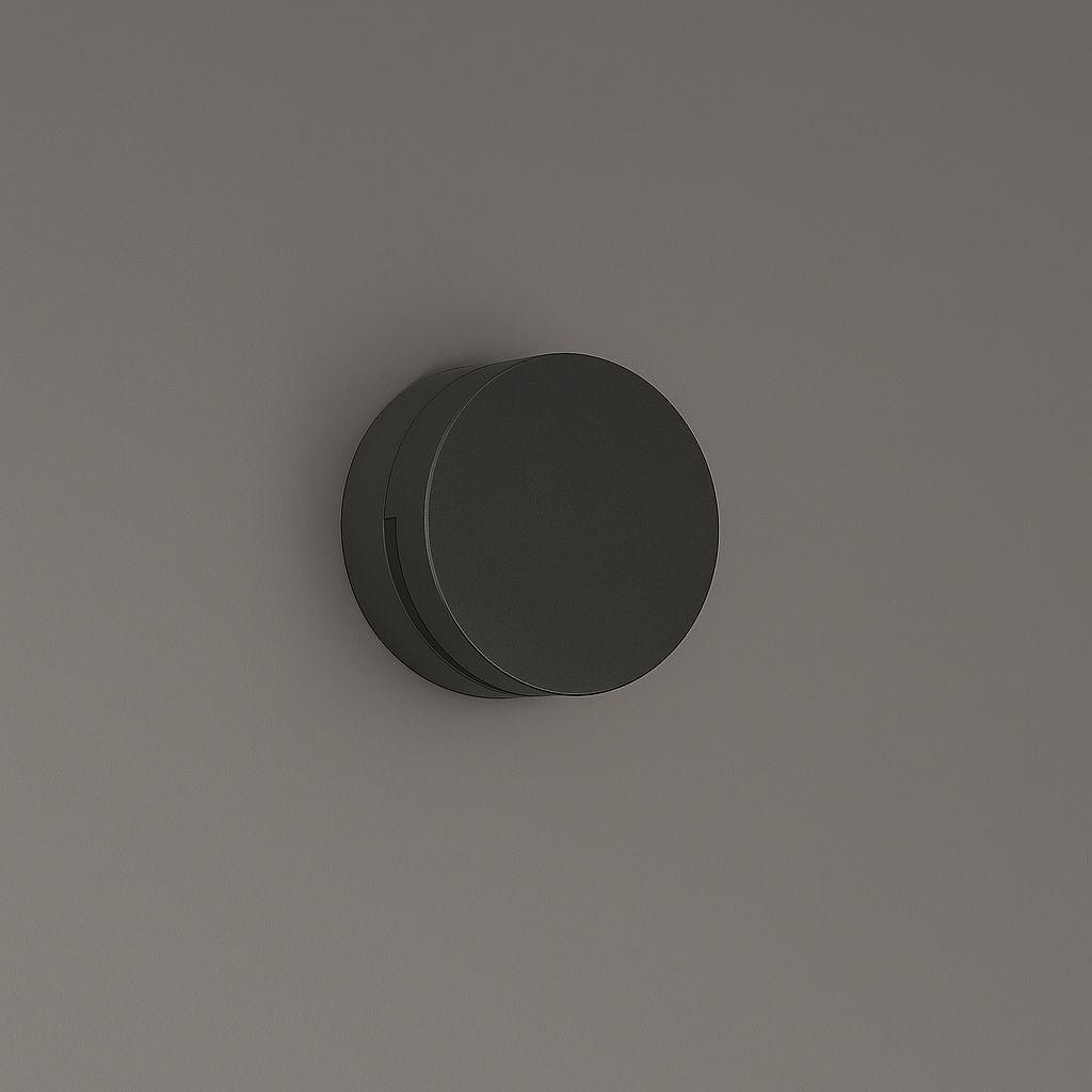 CIRVIA – Applique Murale LED Ronde Extérieure – IP65 – Métal & Verre – Lumière Chaude