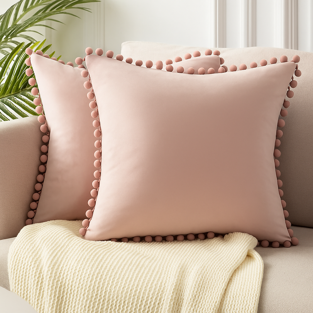 Zola – Housse de Coussin Scandinave | 45x45 cm | Look Naturel & Élégant