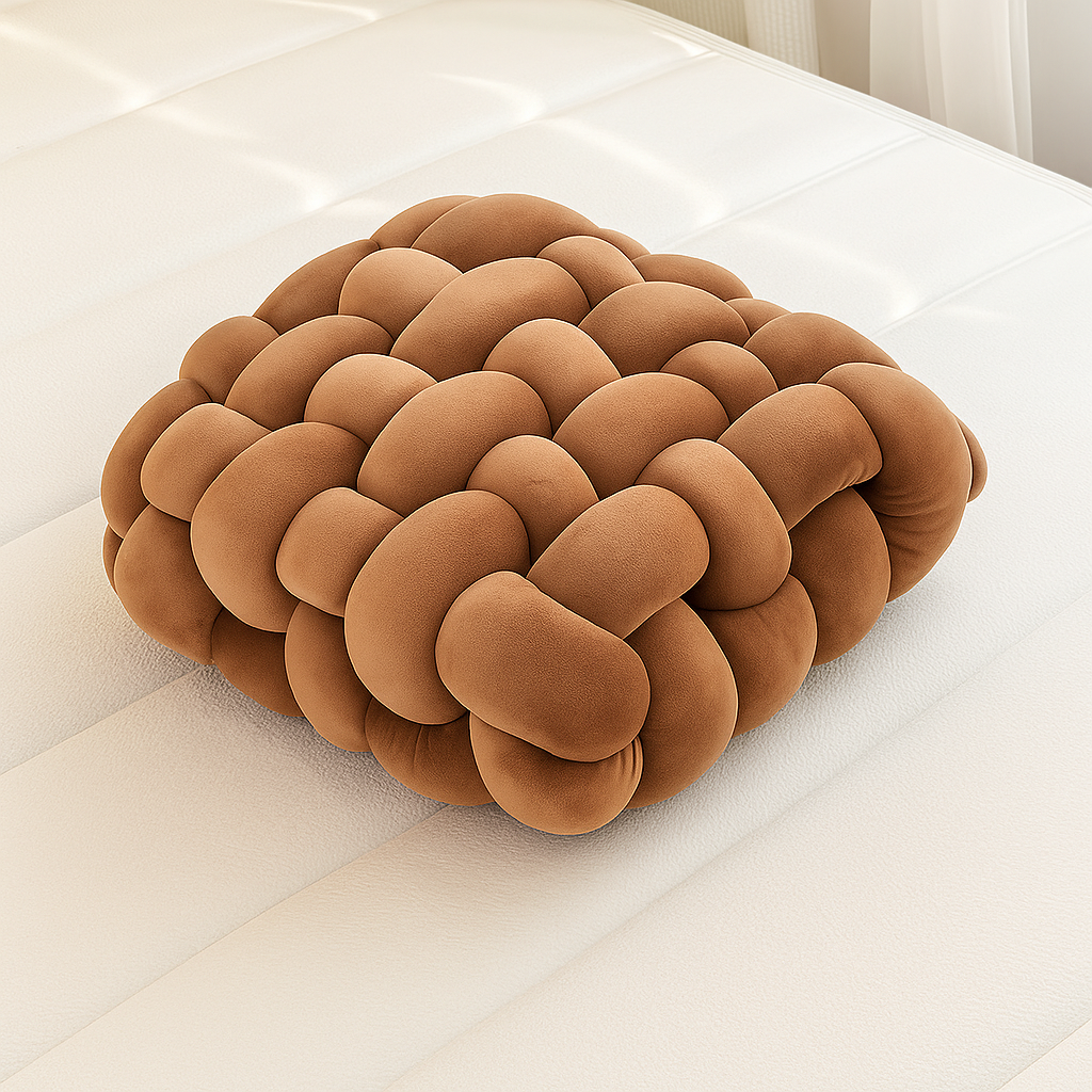 Myrrina – Coussin Nœud en Velours | Ultra Doux & Décoratif | 30x33 cm