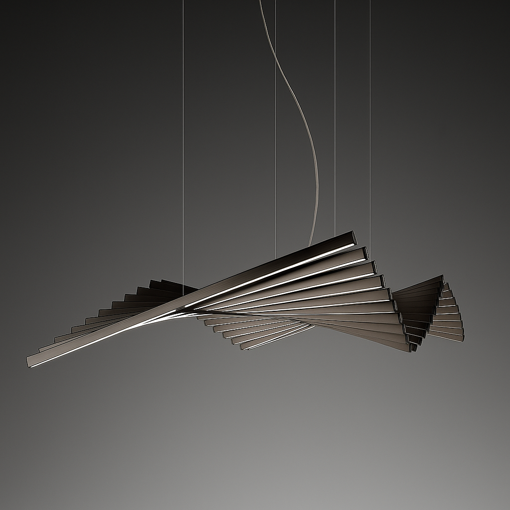 Waves – Lustre Design Rotatif | Température Réglable 2700K–6500K | Élégant & Modulable