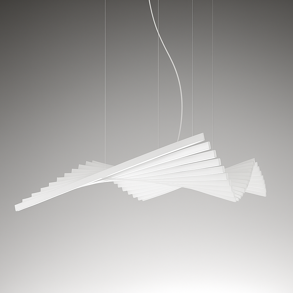 Waves – Lustre Design Rotatif | Température Réglable 2700K–6500K | Élégant & Modulable