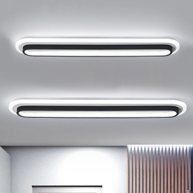 Ovaluxe – Éclairage LED ovale en noir et blanc