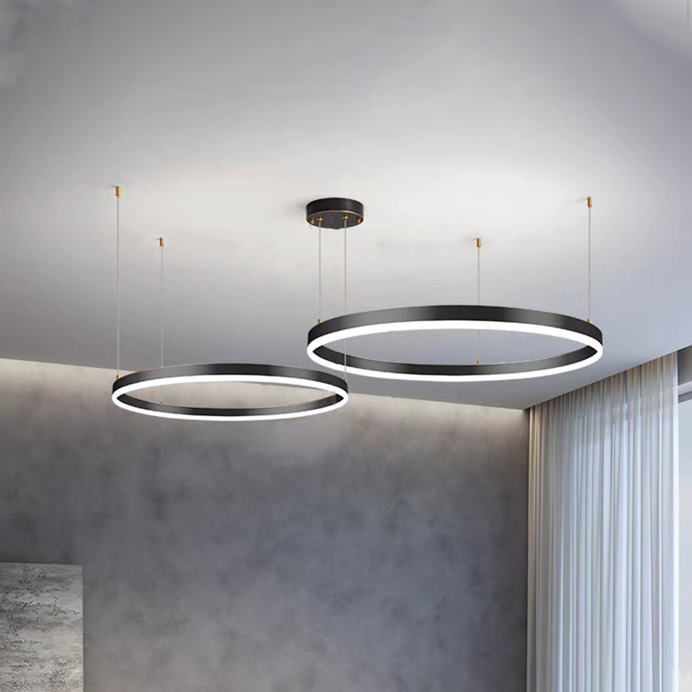 LunaGlow – Lustre circulaire en métal élégant