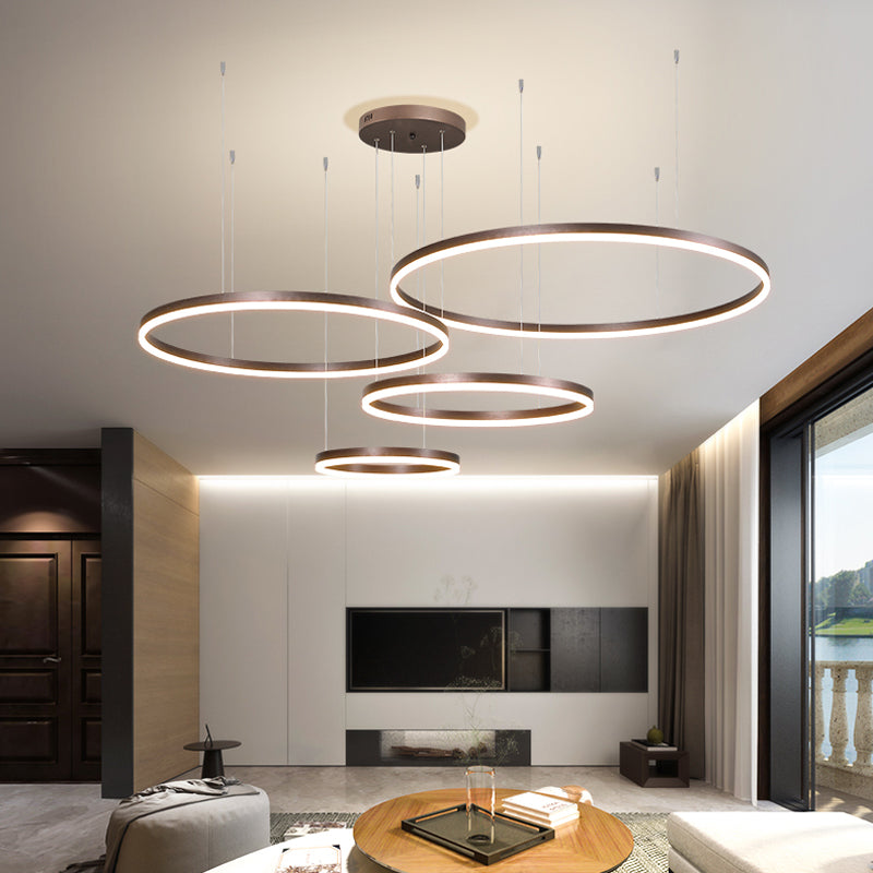 LunaGlow – Lustre circulaire en métal élégant