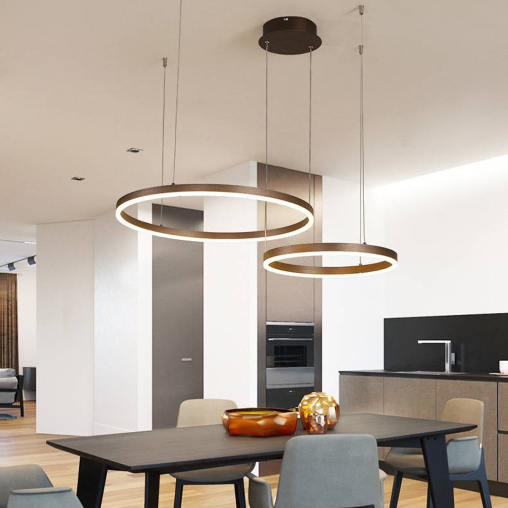 LunaGlow – Lustre circulaire en métal élégant