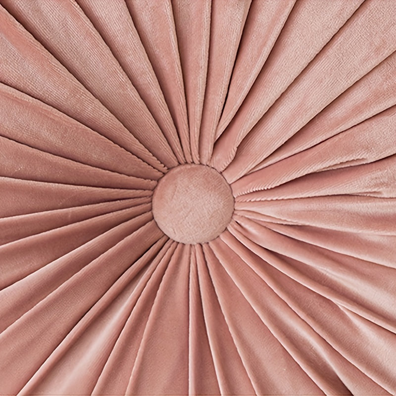 CitrouVelours | Coussin Rond en Velours Doux pour Salon et Bureau