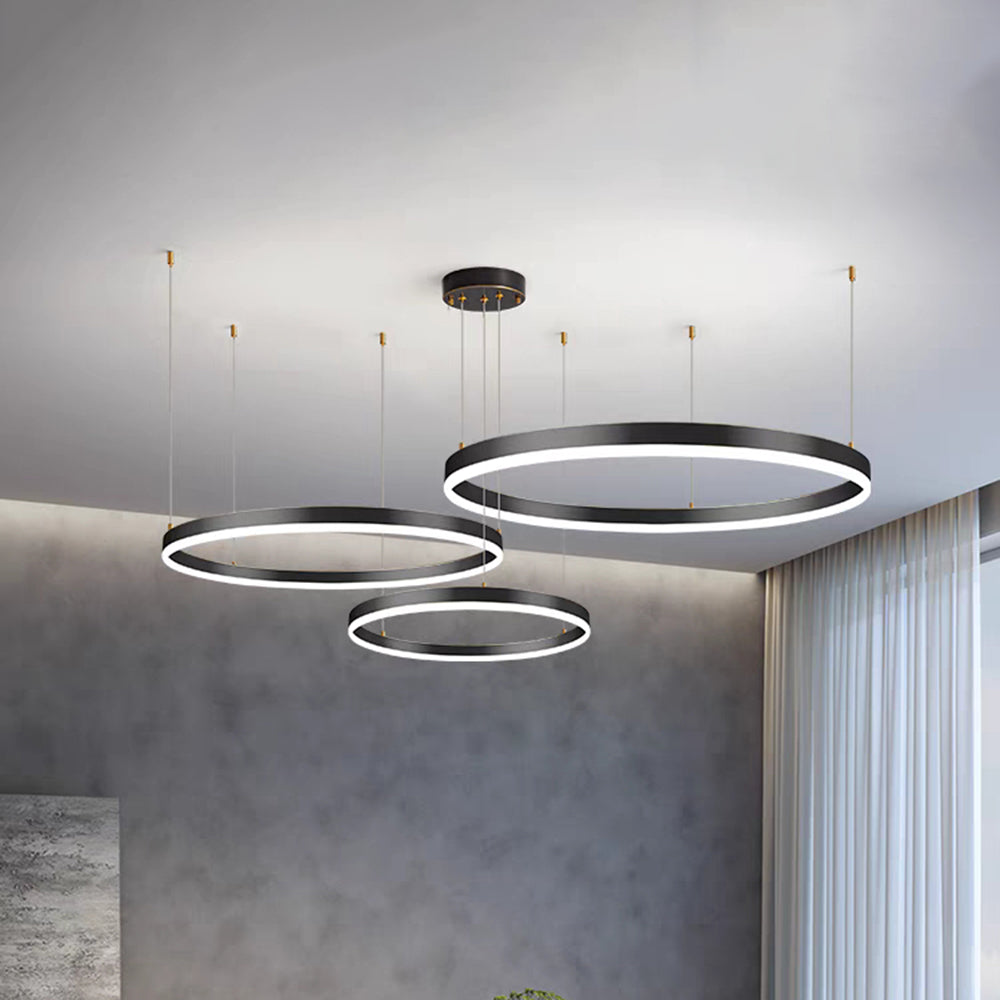 LunaGlow – Lustre circulaire en métal élégant
