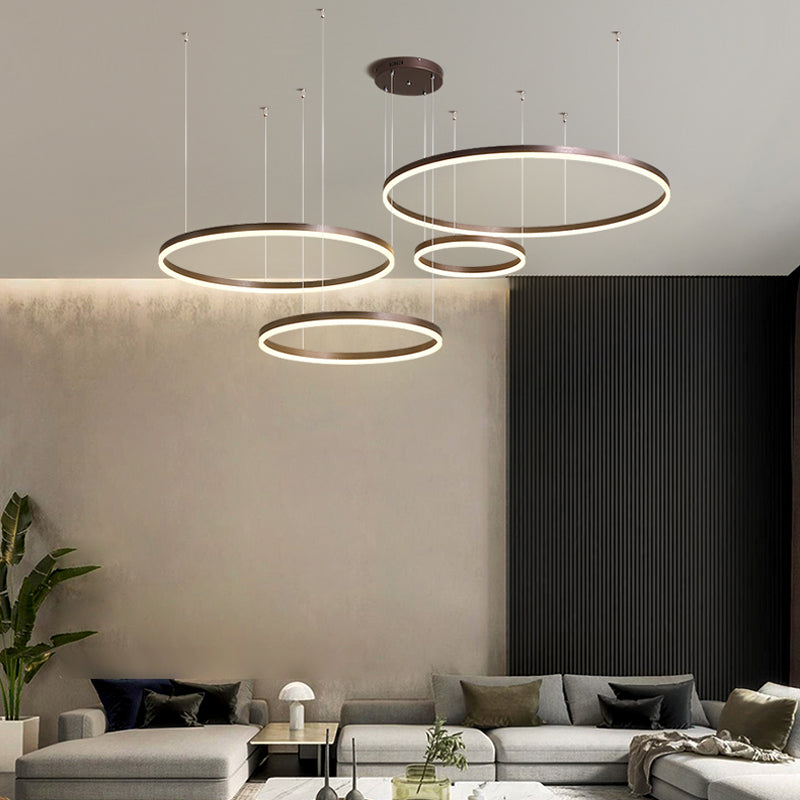 LunaGlow – Lustre circulaire en métal élégant