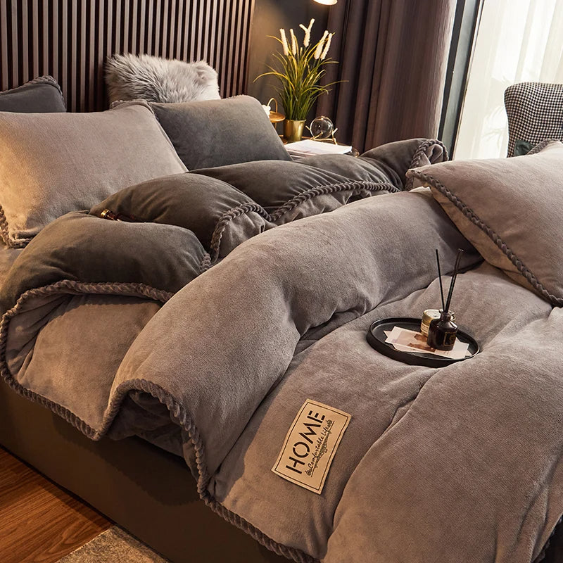CozyRoyal – Housse de Couette en Velours Doux et Élégant