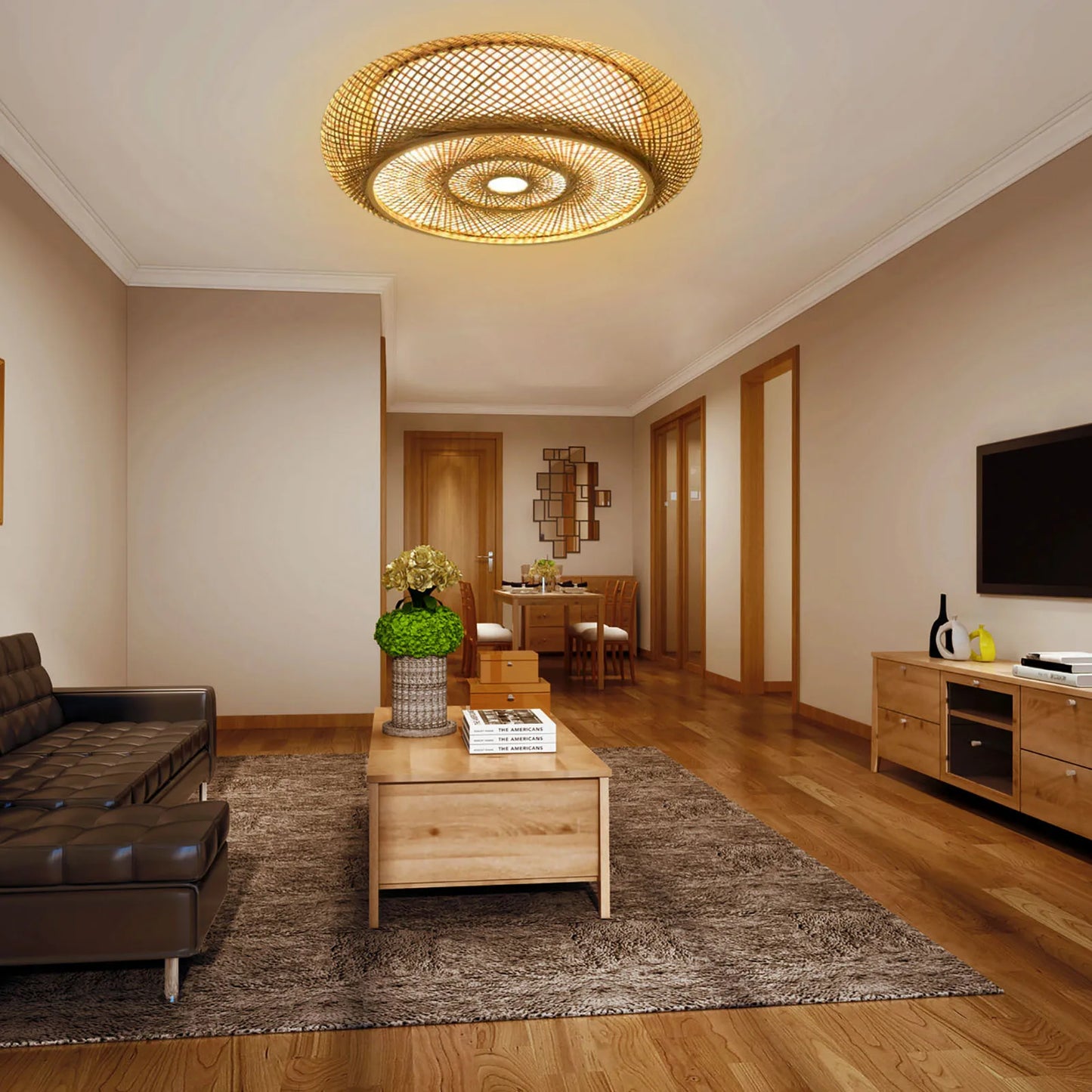 BambooAura | Lampe Suspendue en Bambou Zen
