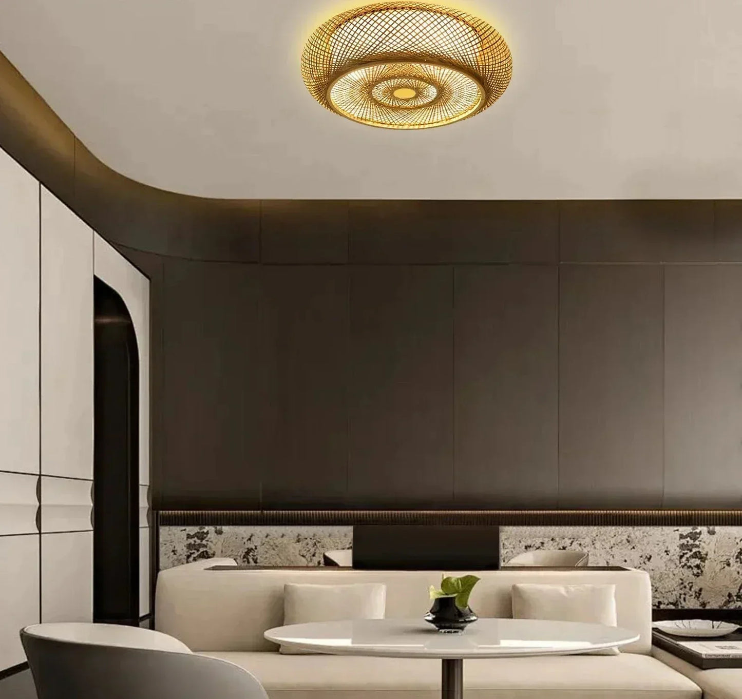 BambooAura | Lampe Suspendue en Bambou Zen