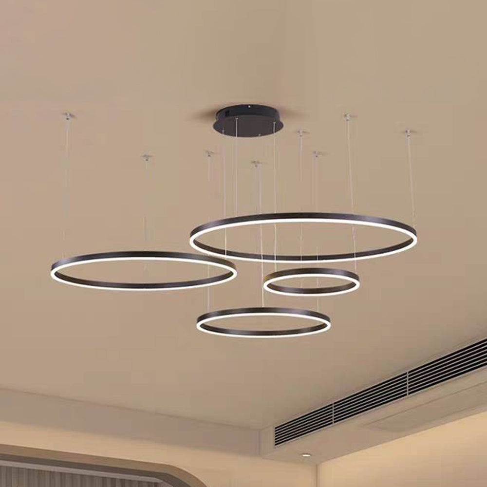 LunaGlow – Lustre circulaire en métal élégant