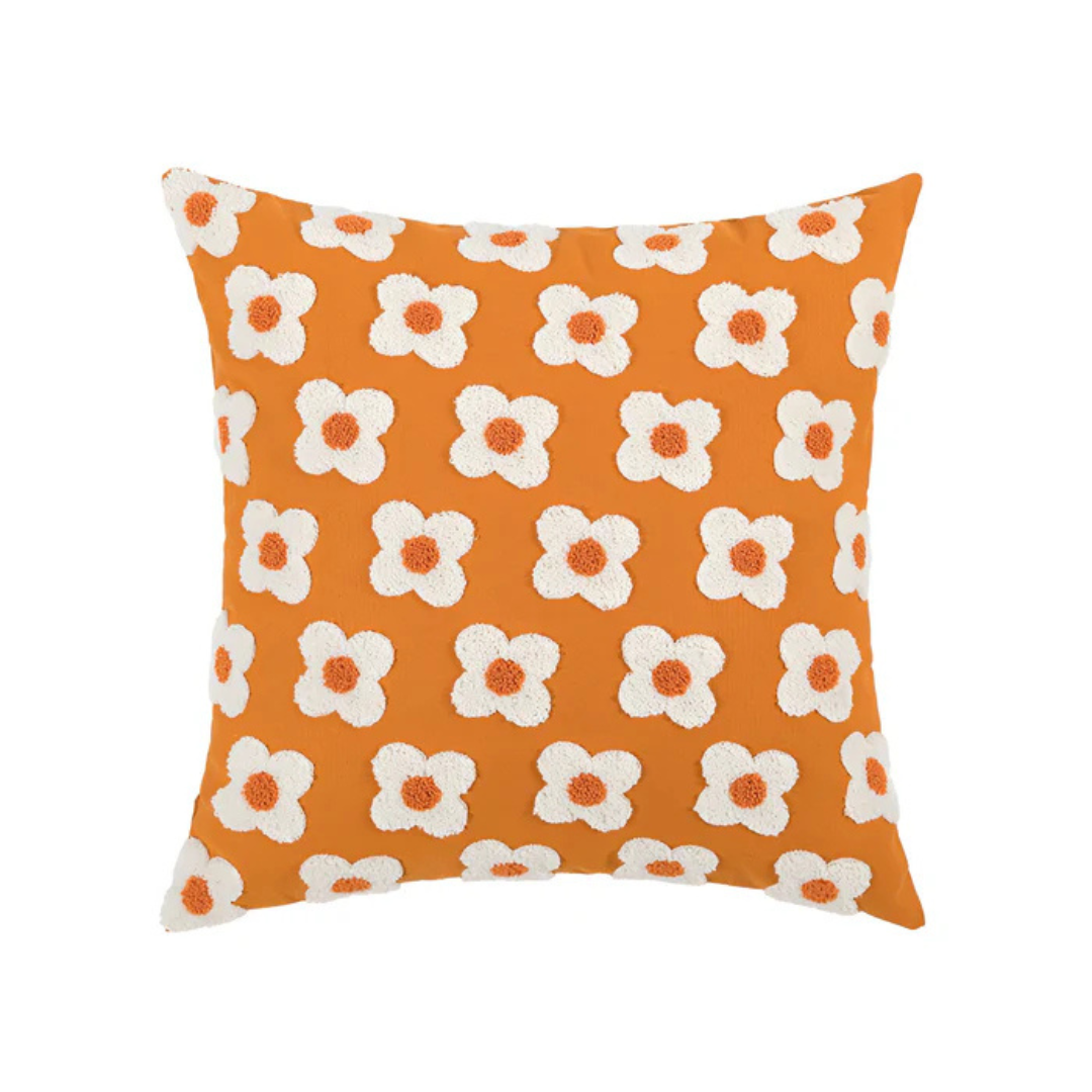 MeraHousse – Housse de Coussin Fleurie Élégante | 45x45 cm | Lavable