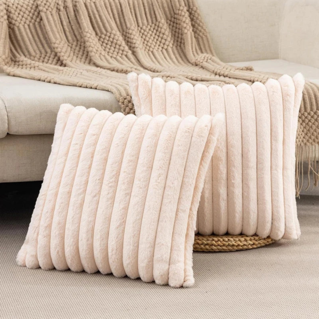 Zlina – Housse de Coussin en Velours Ultra-Doux | 45×45 cm | Élégante & Confortable