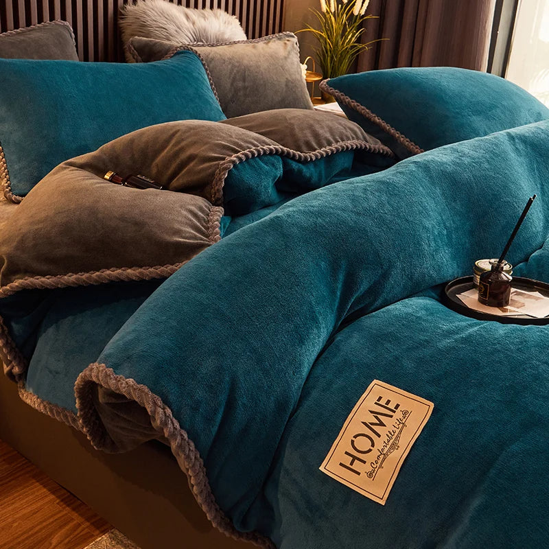 CozyRoyal – Housse de Couette en Velours Doux et Élégant