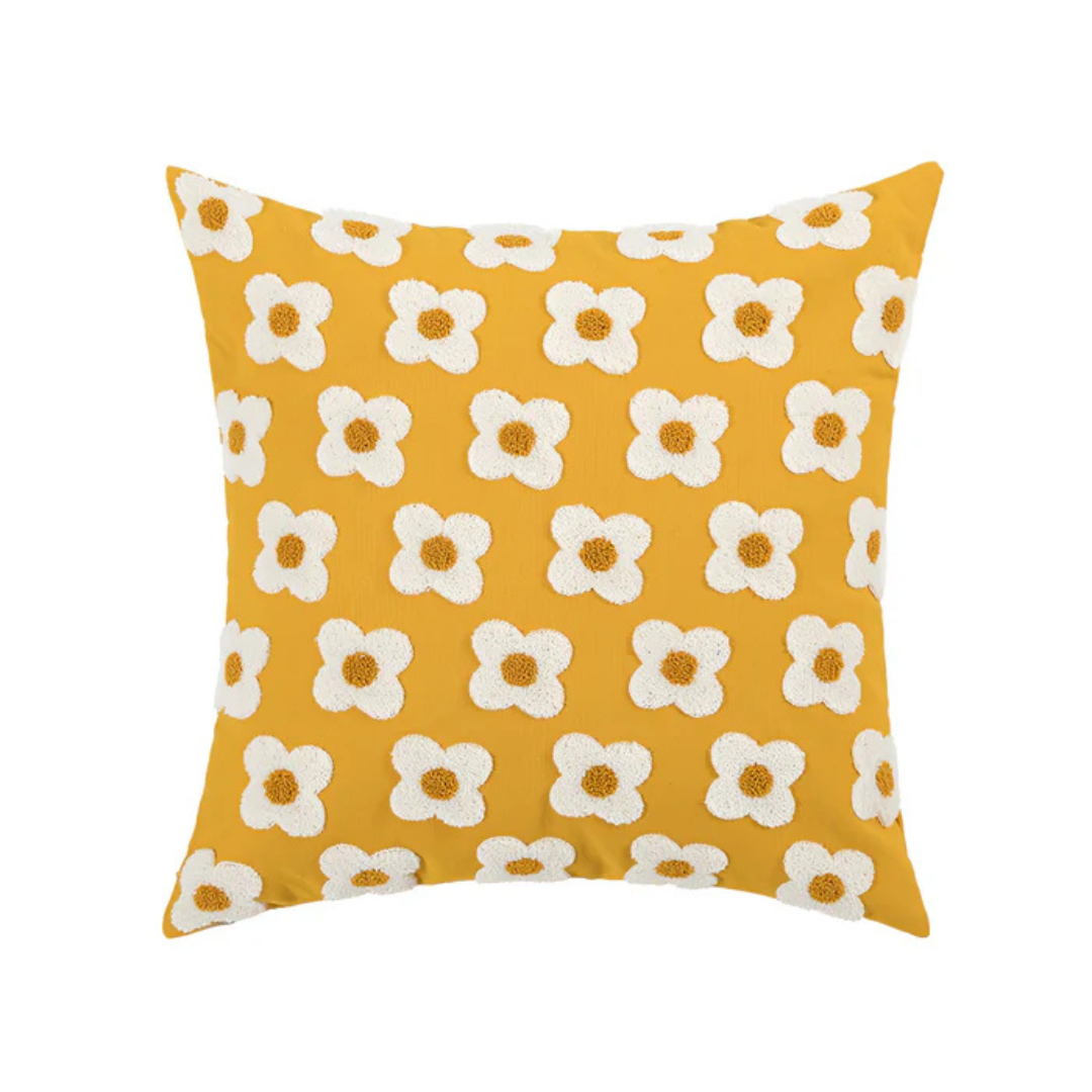 MeraHousse – Housse de Coussin Fleurie Élégante | 45x45 cm | Lavable