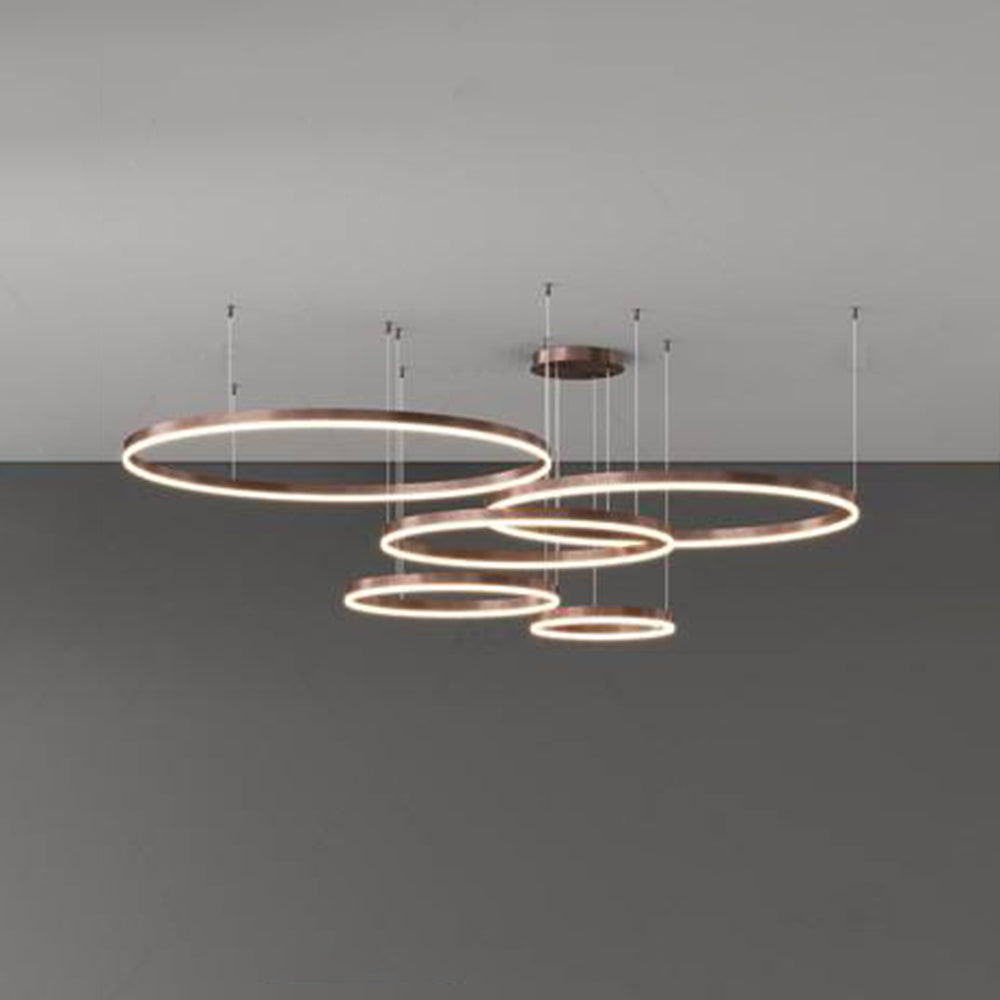LunaGlow – Lustre circulaire en métal élégant