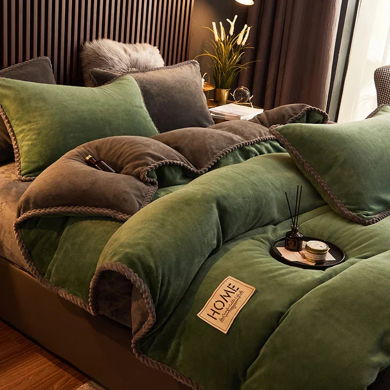 CozyRoyal – Housse de Couette en Velours Doux et Élégant