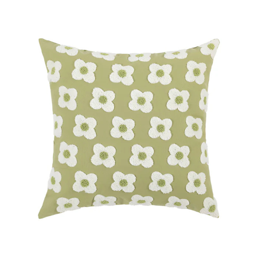 MeraHousse – Housse de Coussin Fleurie Élégante | 45x45 cm | Lavable