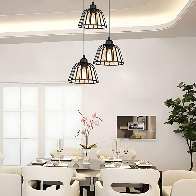 IronSphere – Suspension en fer noir de style industriel
