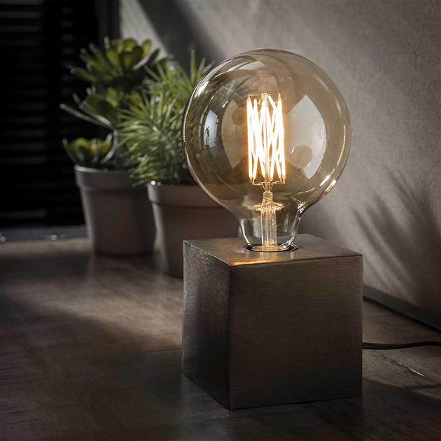InduCube | Lampe de Table Industrielle Minimaliste en Métal