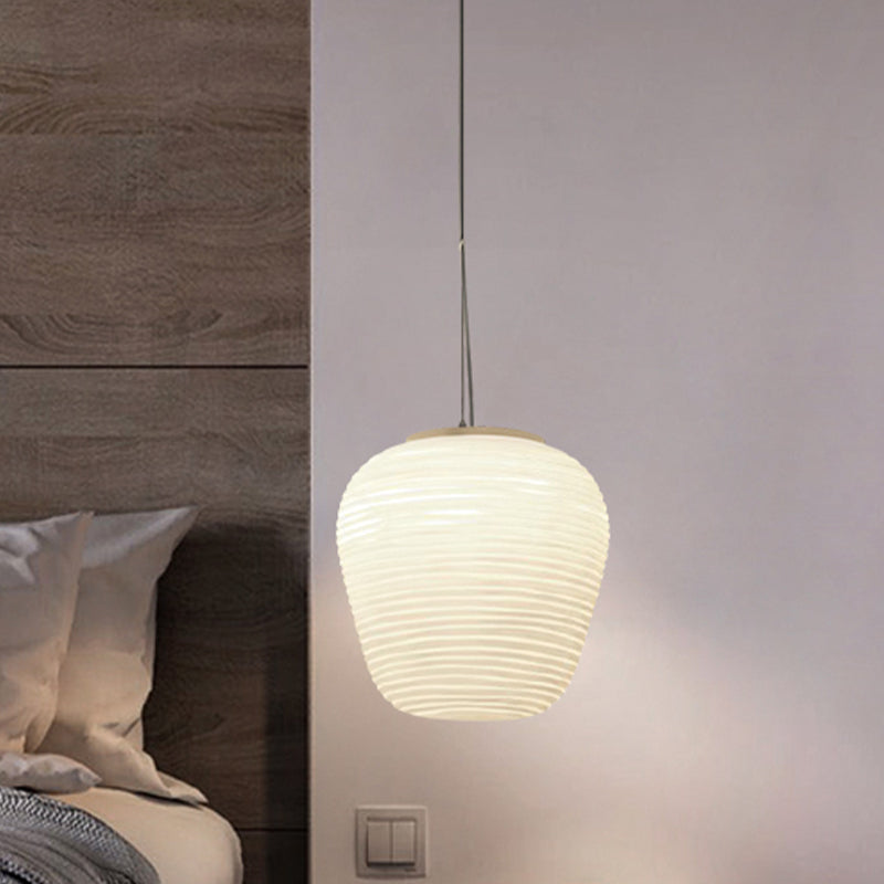 RibbedGlow – Lampe en verre moderne