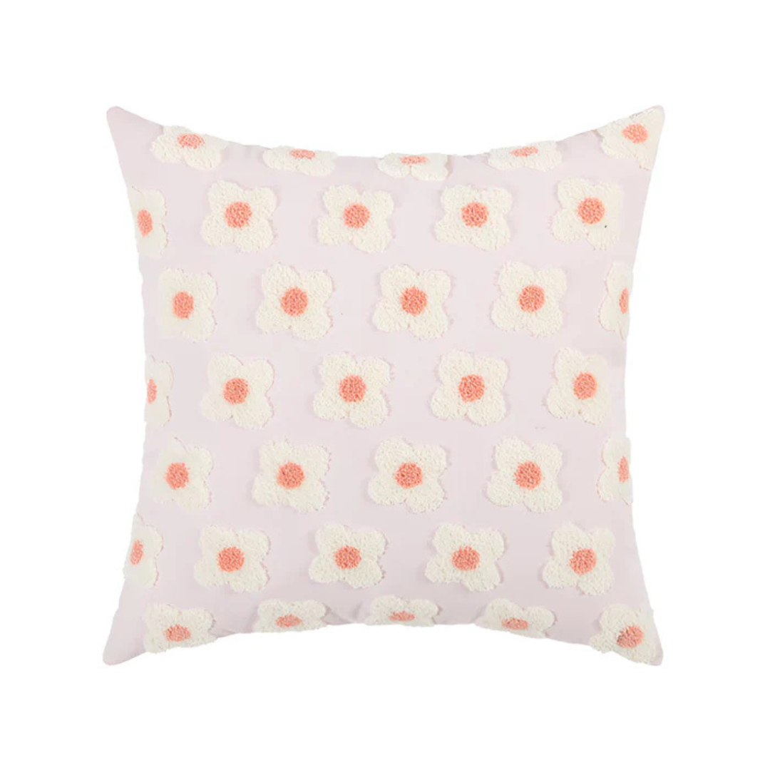 MeraHousse – Housse de Coussin Fleurie Élégante | 45x45 cm | Lavable