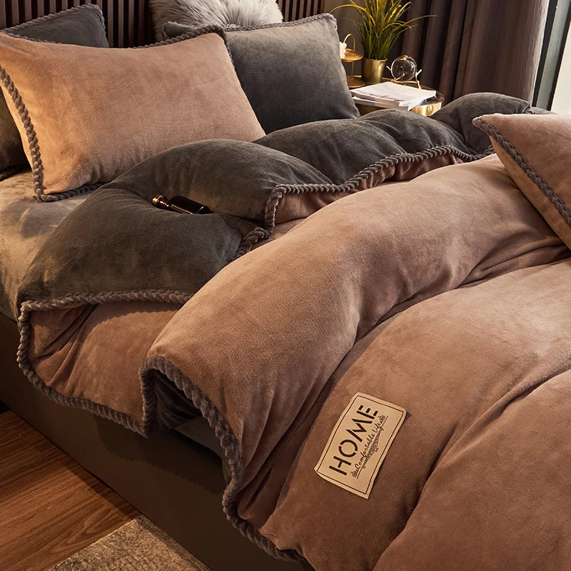 CozyRoyal – Housse de Couette en Velours Doux et Élégant