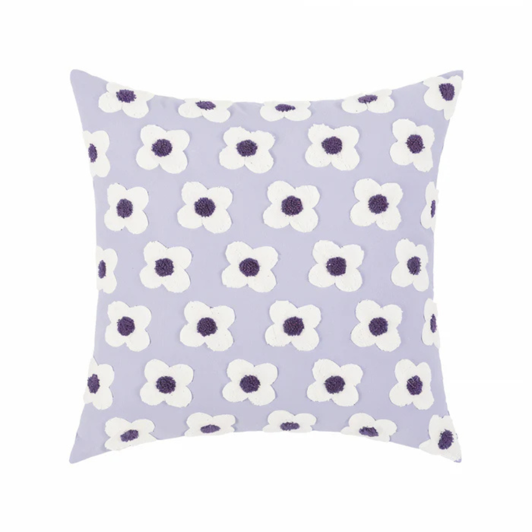 MeraHousse – Housse de Coussin Fleurie Élégante | 45x45 cm | Lavable
