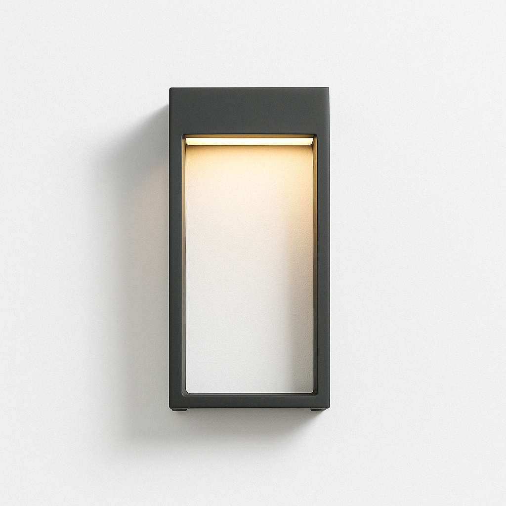 NoctaLux – Applique Murale Moderne en Acier Inoxydable | LED | IP55 | Pour Extérieur