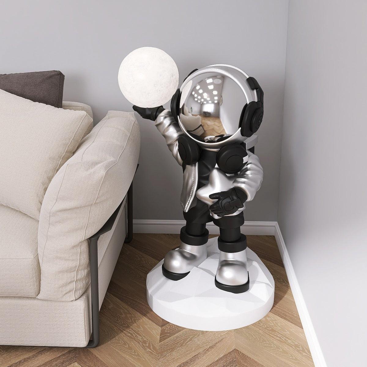 Lampadaire CosmoLume – Astronaute décoratif avec LED intégrée et batterie rechargeable