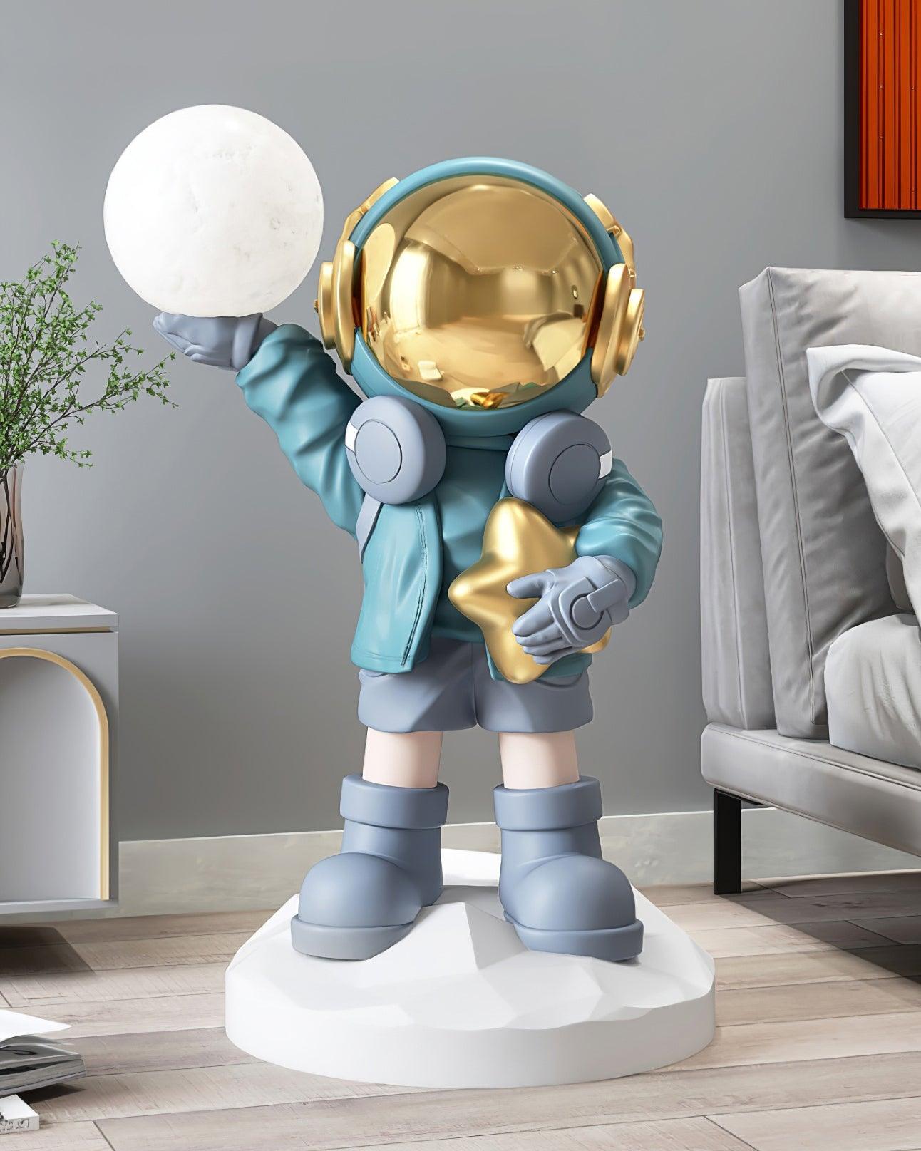 Lampadaire CosmoLume – Astronaute décoratif avec LED intégrée et batterie rechargeable