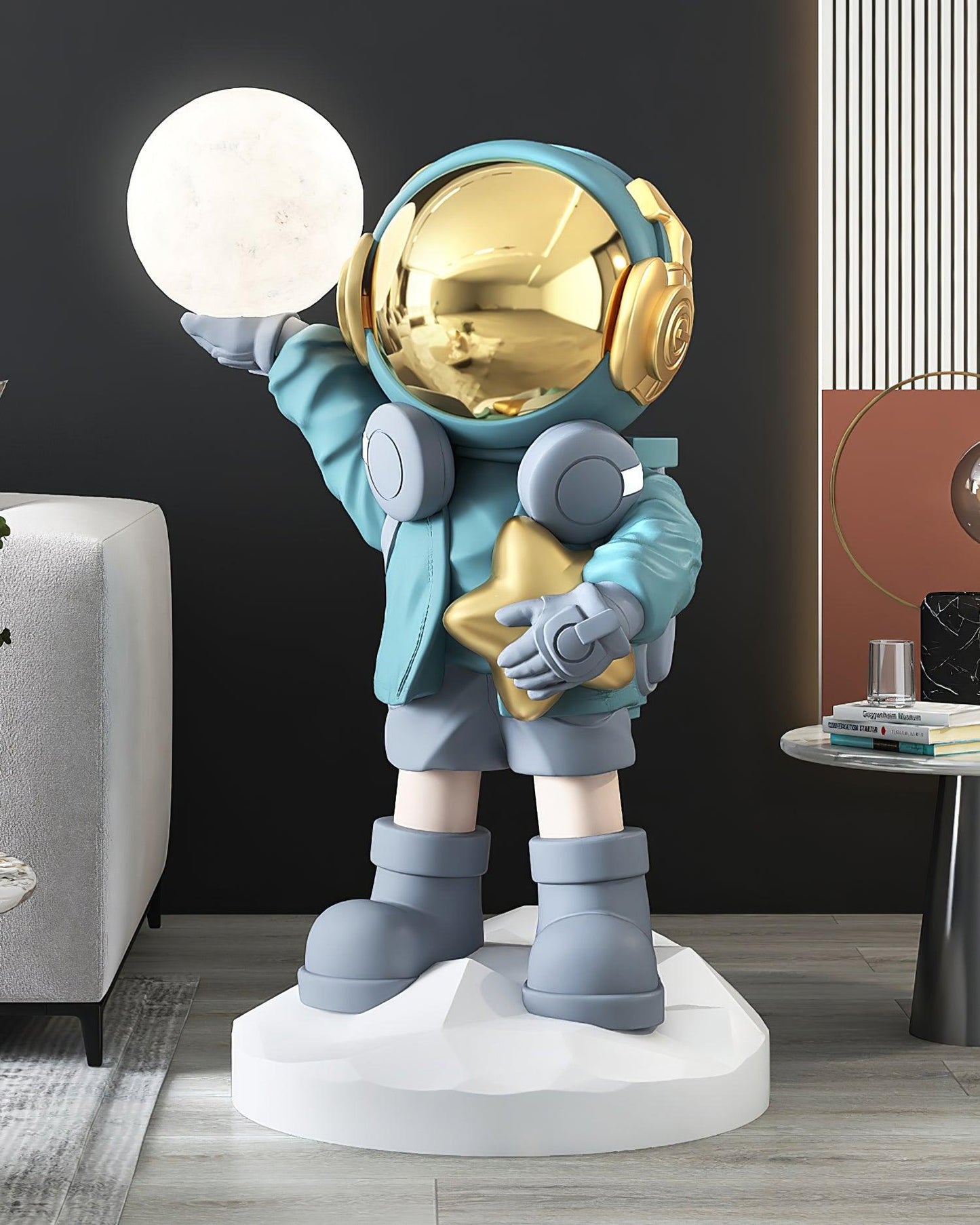 Lampadaire CosmoLume – Astronaute décoratif avec LED intégrée et batterie rechargeable