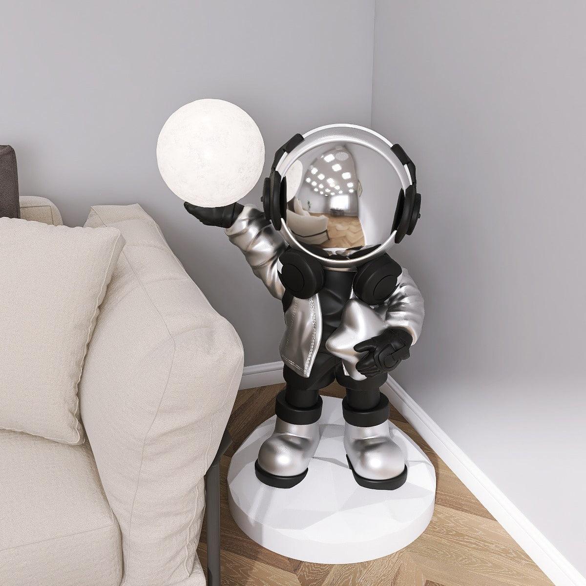 Lampadaire CosmoLume – Astronaute décoratif avec LED intégrée et batterie rechargeable