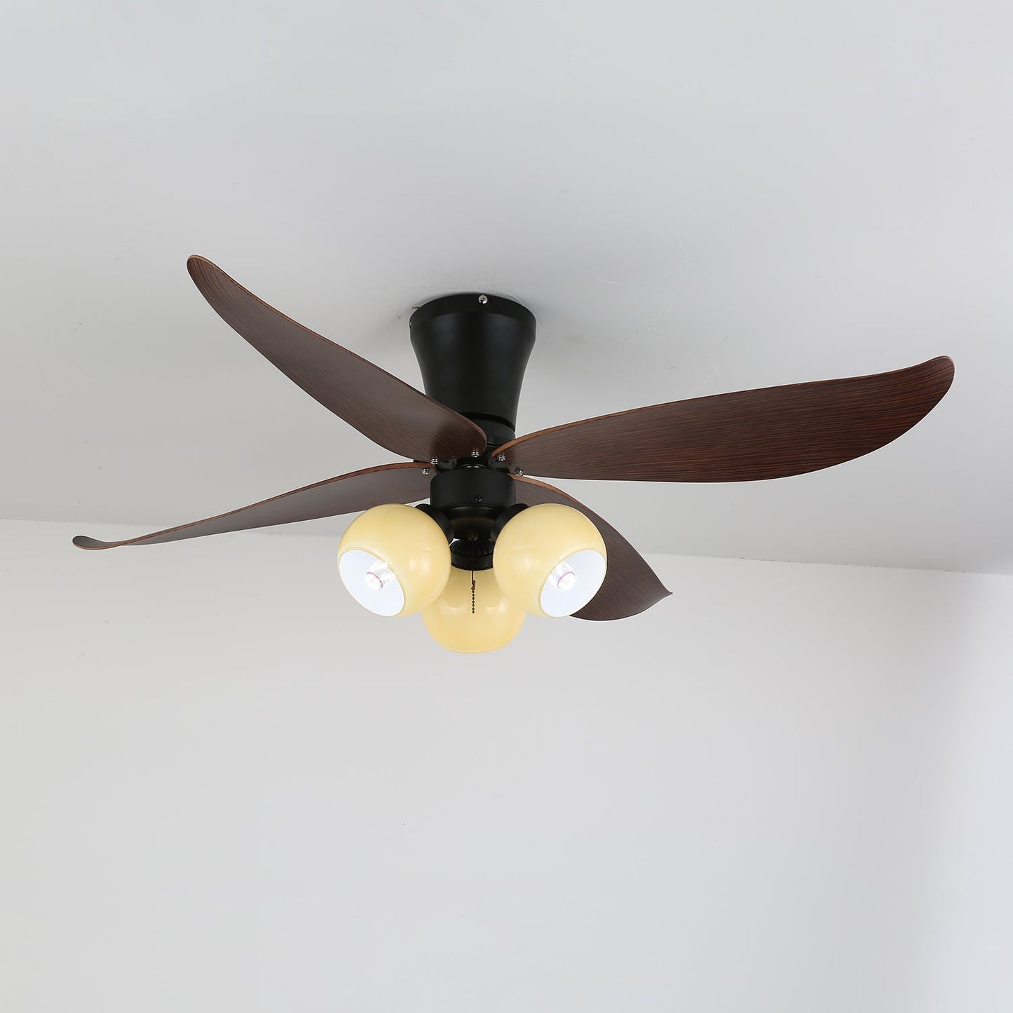 Ventelura | Ventilateur Plafonnier avec Lumière – Design Nature & Pétales en Bois