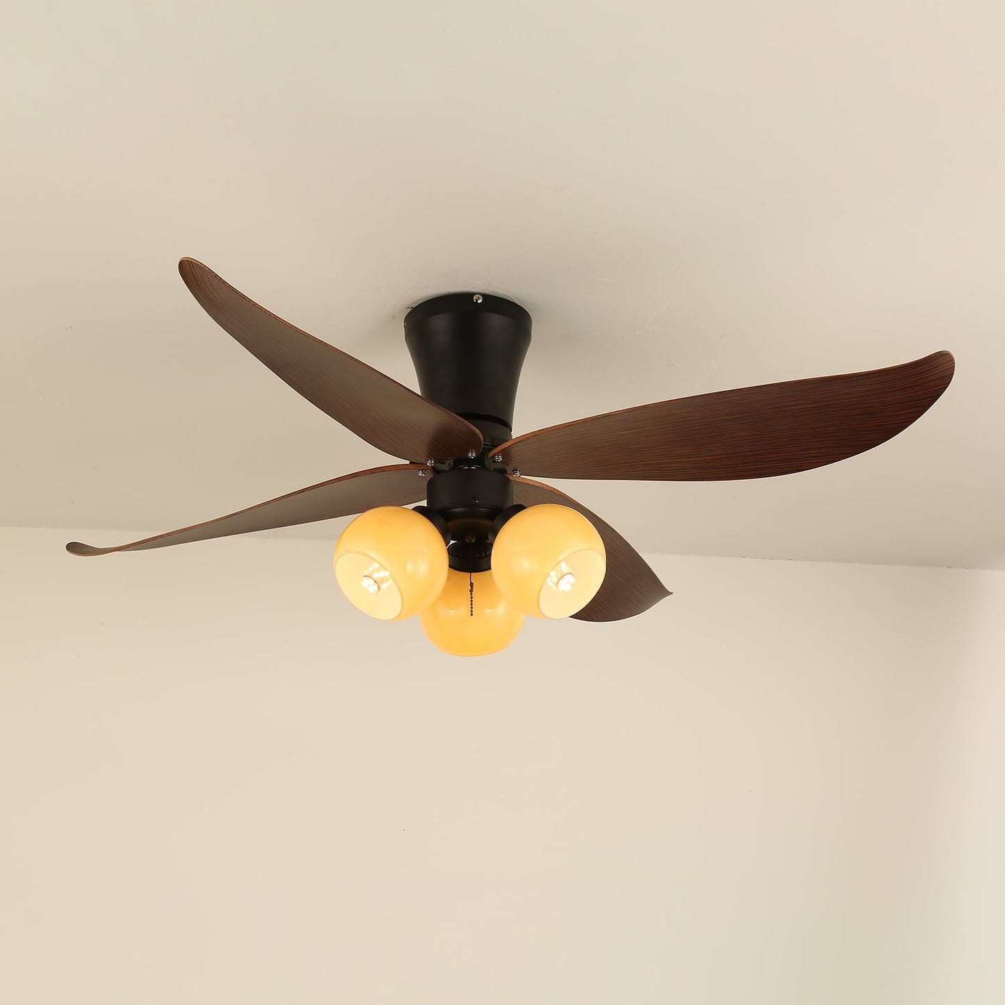 Ventelura | Ventilateur Plafonnier avec Lumière – Design Nature & Pétales en Bois